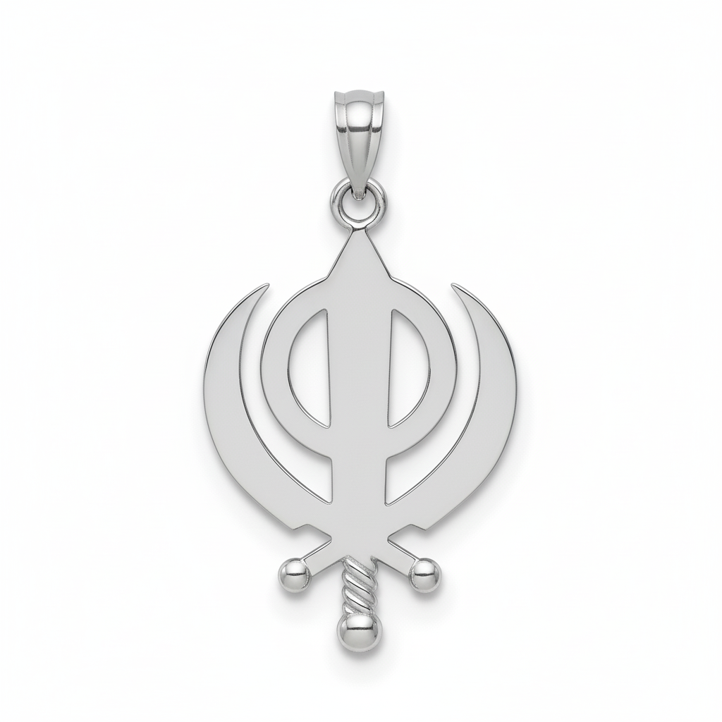 Khanda Pendant - Silver