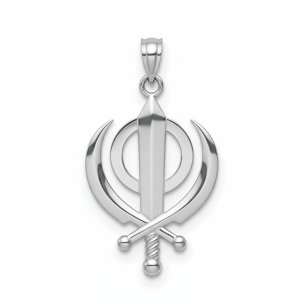 Khanda Pendant - Silver