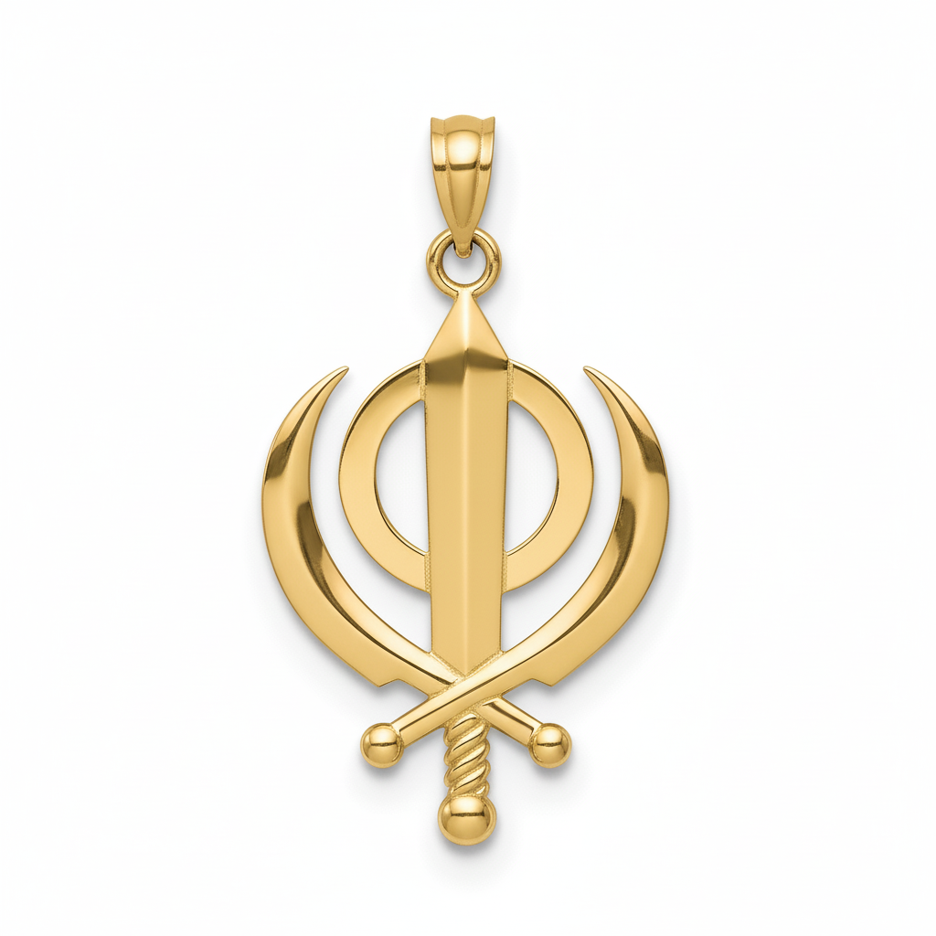 Khanda Pendant - Gold