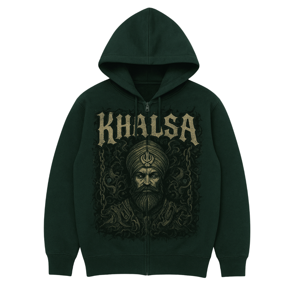 "KHALSA" Zip-Up Hoodie